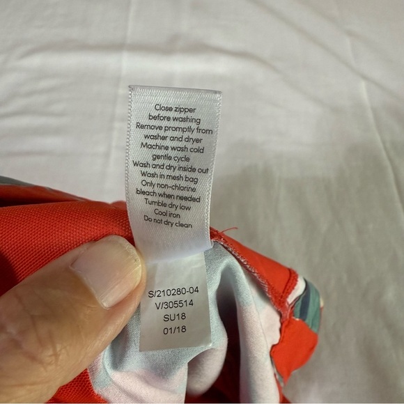 Athleta Women's Hudson Board Shorts Tropical Size 8 Orange Iris Garden Swim - Picture 6 of 7